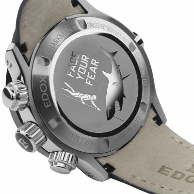 EDOX エドックス SHARKMAN 2 LIMITEDEDITION クロノオフショア1 シャークマン 世界300本限定 クウォーツ腕時計 ウォッチ ブラック