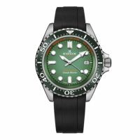 美品】EDOX NEPTUNIAN 黒/緑 国内販売正規品 ネプチュニアン